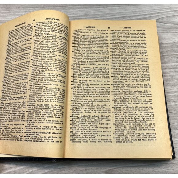 Vintage Webster New School & Office Dictionary 1962 Hardcover Reference Book - Picture 4 of 11